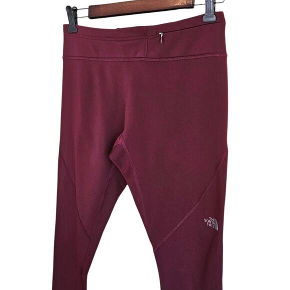 The North Face Women’s Fleece Lined Leggings Reflective Burgundy Medium - Picture 2 of 6